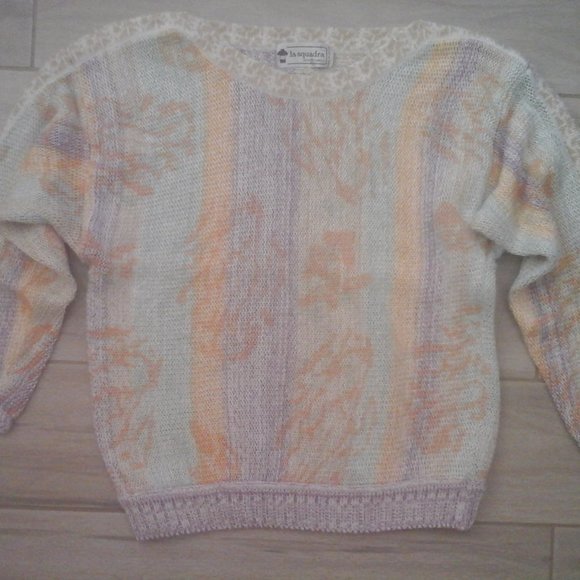 La Squadra Monte Carlo Multi Color Pastel Italian Knit   Size S - Picture 1 of 4